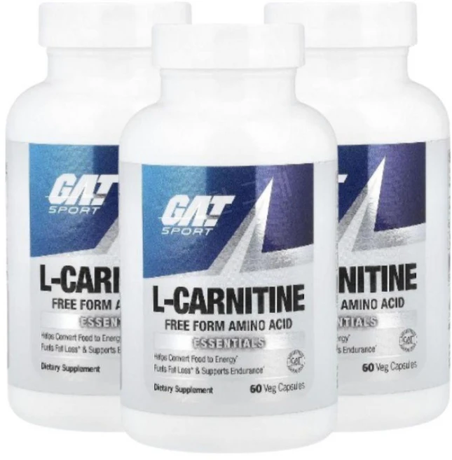 GAT L Carnitine 카르니틴 500mg 60캡슐 3개 운동부스터 엘 카르티닌, 60정 - 쿠팡