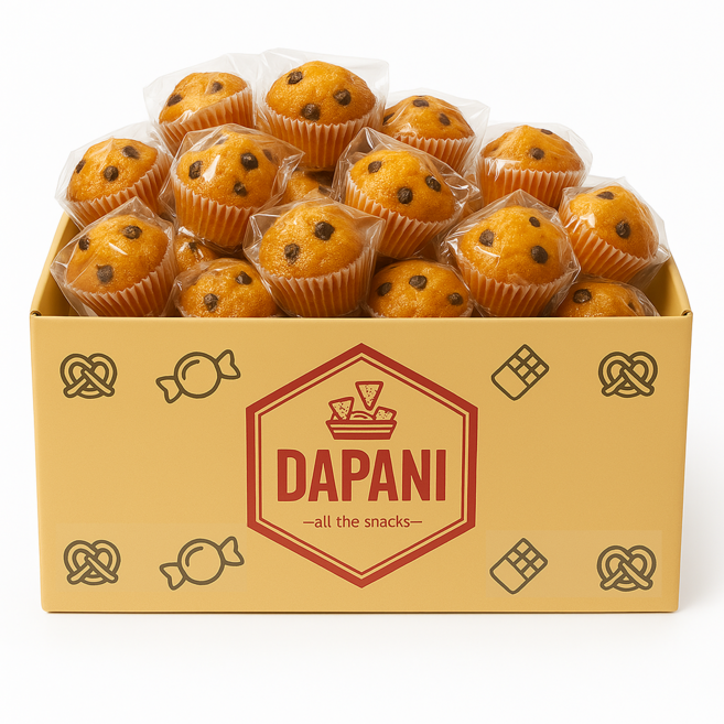 다파니 초코칩 미니 머핀 촉촉한 케이크 60개입, 1박스