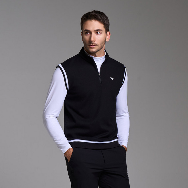 다운블로우 스포츠 남성 기능성 골프웨어 반집업 베스트 DB 6508