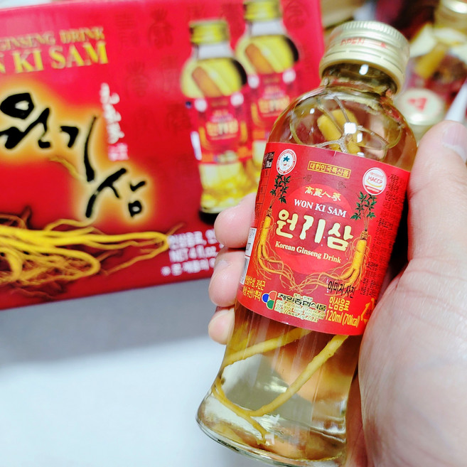 금산인삼 수삼 인삼차 즙 자양강장제 잔뿌리 파지 드링크 원기삼 음료, 120ml, 1세트, 10개입