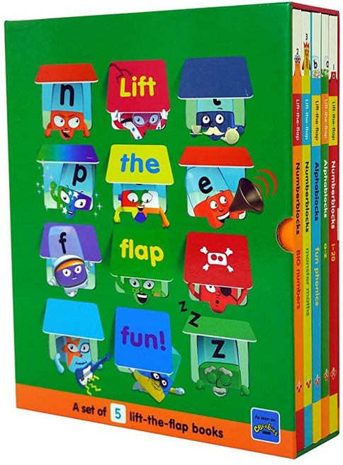 Numberblocks and Alphablocks Lift-the-Flap 5-Book Box Set (Numberblocks 1-20 A-Z Phonics Activiti, Numberblocks and Alphablocks L