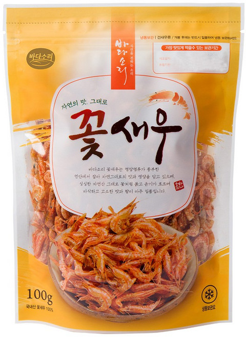 바다소리 자연건조 꽃새우 100g, 1봉