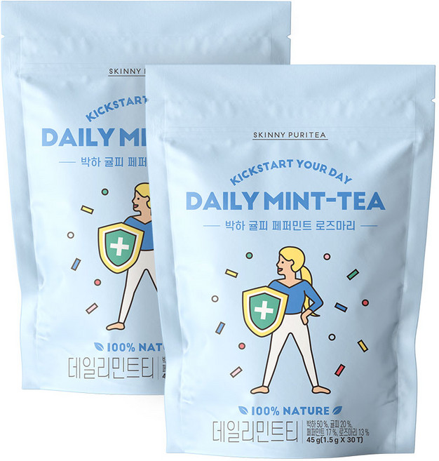 스키니퓨리티 데일리민트티, 30개입, 2개