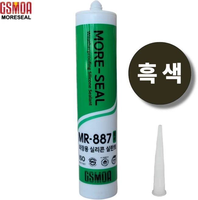 지엠코리아 MR-887 외장용 흑색 실리콘 실란트 노즐포함, 1개 - 쿠팡