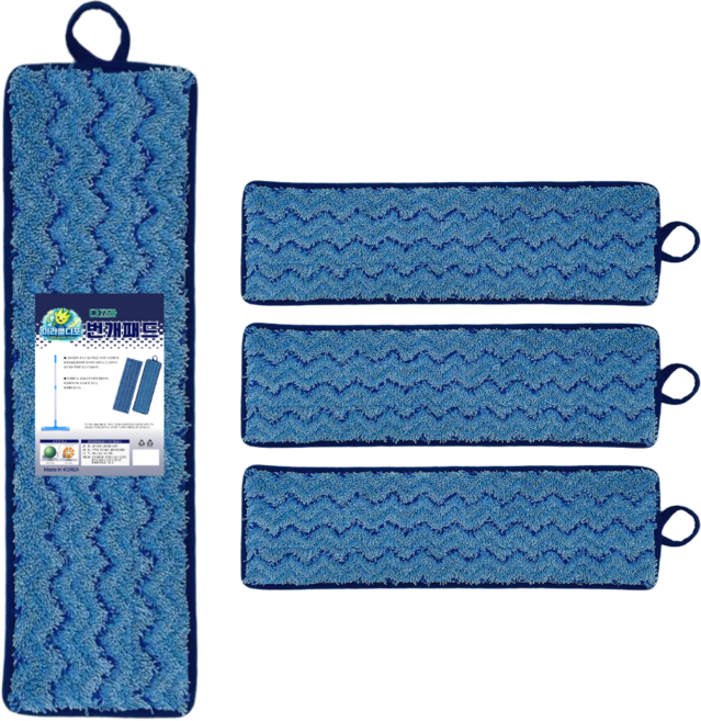 미라클디포 국내산 극세사 밀대걸레 번개 바이어스 패드, 4개