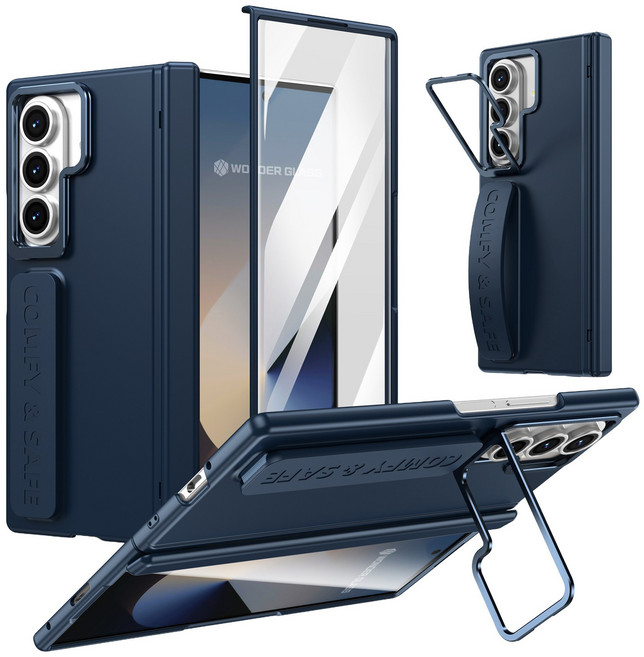 원더글라스 갤럭시 Z폴드7 / Z폴드6 / Z폴드5 유니즌 힌지 보호 스트랩 스탠드 케이스