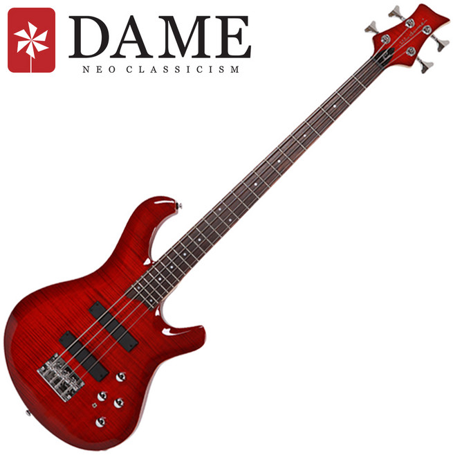 데임 폴앤폴 250 입문용 베이스 기타, STBC (시스루 블랙 체리), 1개