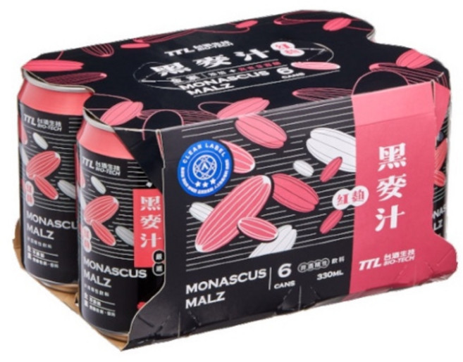 台酒TTL (全素) 口味任選 健康養生飲品 無酒精黑麥汁 全家皆宜, 1個, 紅麴黑麥汁-(6瓶/組)