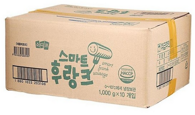 스마트후랑크 축산 소디프 1KG 1박스 10입 소시지 축산가공식품