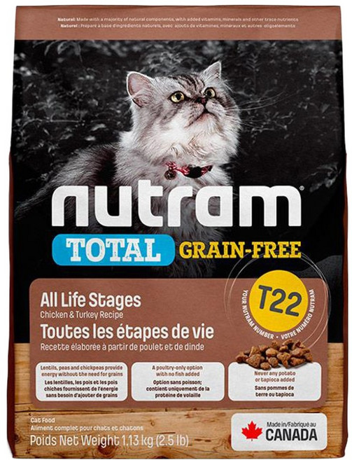 nutram 挑嘴全齡貓 無穀全能系列 乾飼料 T22, 1袋