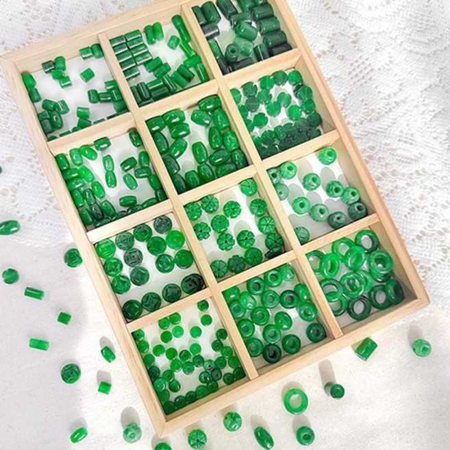 비즈아이 [5532-G]원석 천연비취옥 디자인모음 1개