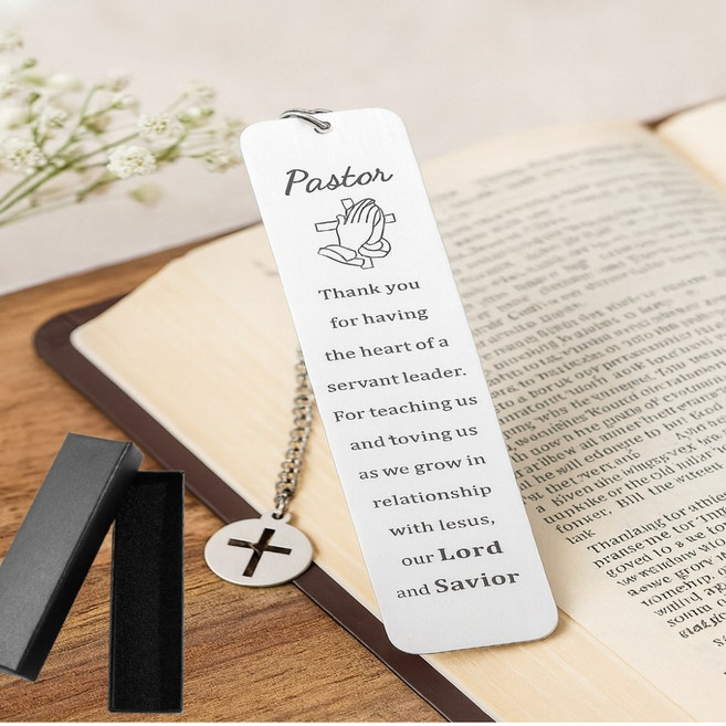 십자가 책갈피 상자포함 독서템 말씀 카드 성경 성경책갈피 끈갈피 책갈피 제작 만들기, 실버, 실버, 1개