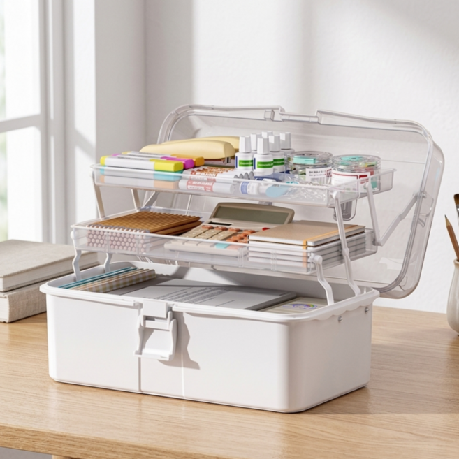 그로우파파 다용도 3단 화구박스 수납 정리함