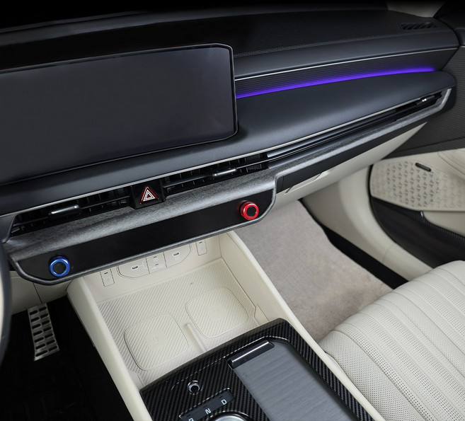 카스타 호환 더뉴 K8 페이스리프트 대쉬보드 프레임 커버 차량 튜닝 용품, PE-무광우드, 기타