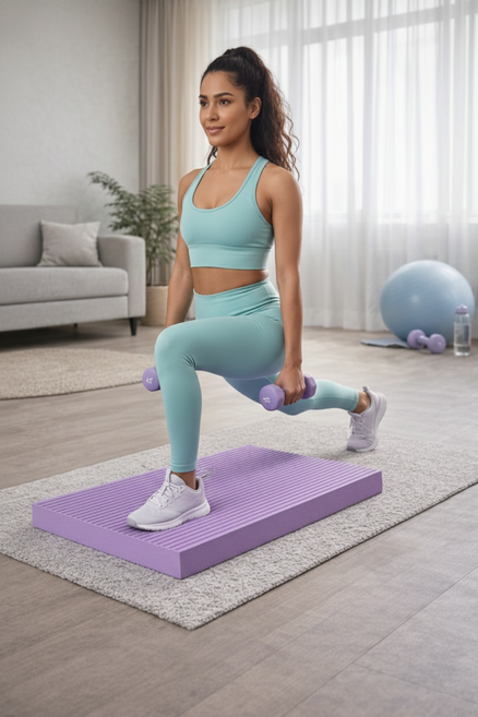 까마느 두꺼운 무릎보호매트 운동 실내 미끄럼방지 홈트 요가매트, 1개, 퍼플