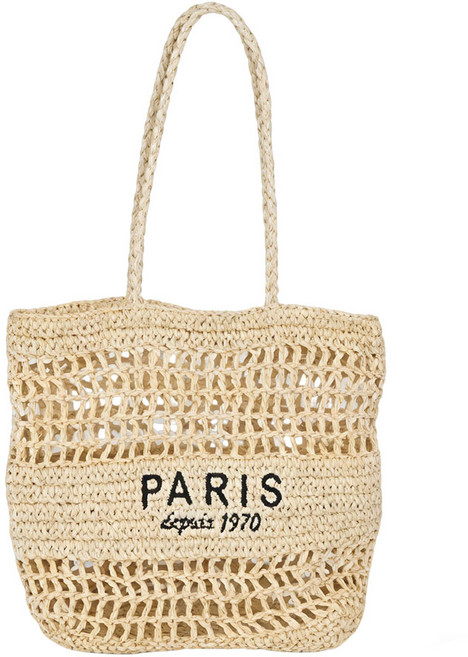 여름 해변 리조트룩 짜임 니트 비치백