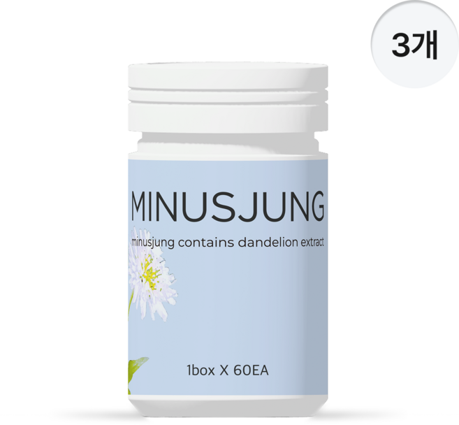 여성 다이어트 흰민들레 가벼움 마이너스정 (3개입), 3개, 60정