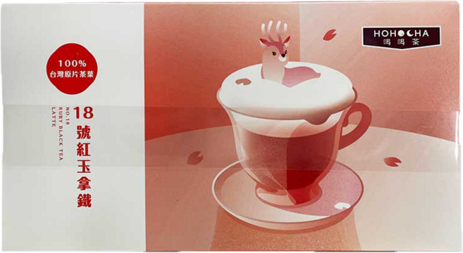 HOHOCHA 喝喝茶 台灣18號紅玉紅茶拿鐵茶包 - 醇厚奶香 冷熱皆宜 隨時享受道地台灣風味, 20g, 1個, 5個裝