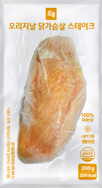 오쿡 오리지날 닭가슴살 스테이크 200g X 25팩, 25개