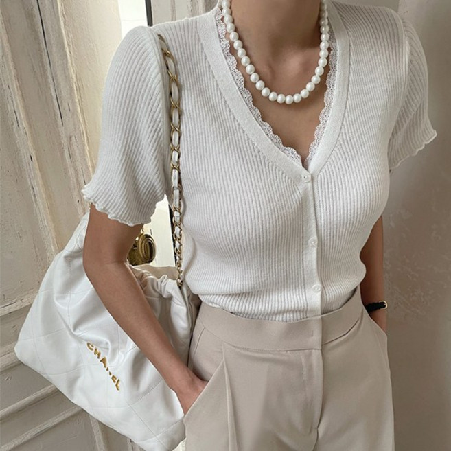 [난닝구]츠토미 레이스반팔가디건