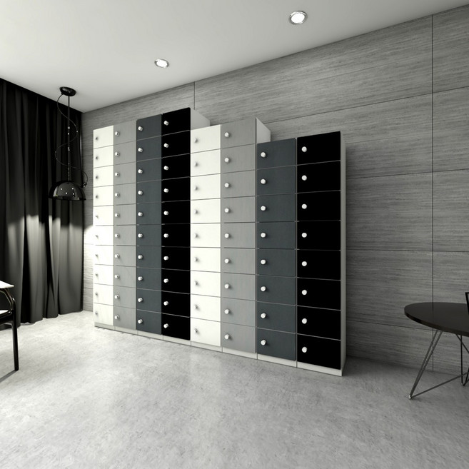 멀티가구 LPM 하이그로시 헬스장 병원 학원 사무실 회사 사우나 업소용 신발장, 6단 와이드 신발장, 단추손잡이, LPM 화이트