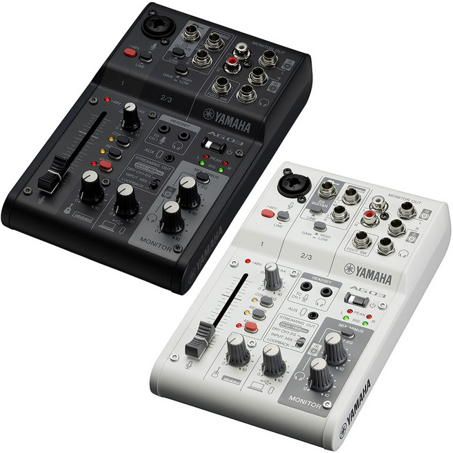 YAMAHA 야마하 AG03 MK2 오디오인터페이스 믹서 USB 인터텟방송 유튜브 버스킹, AG03MK2