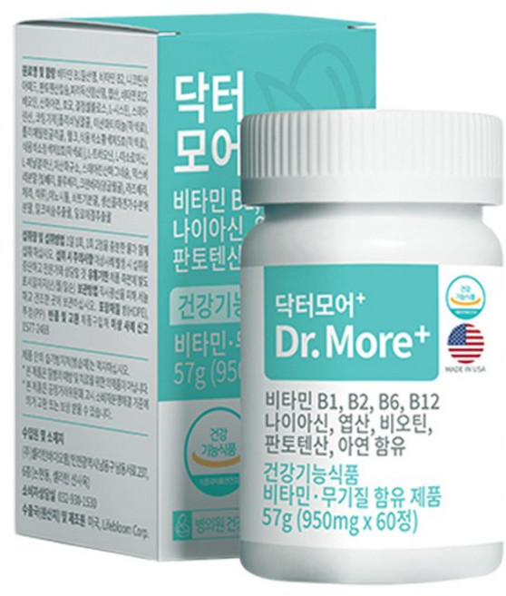 닥터모어 탈모완화 영양제 두피 영양제 미국산 비오틴, 1개, 60정