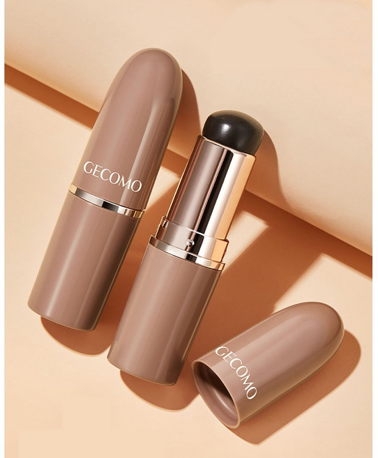 GECOMO 립스틱형 멀티 실리콘 브러쉬 립 스머징 스머지 블러셔 치크 브러쉬, 1개