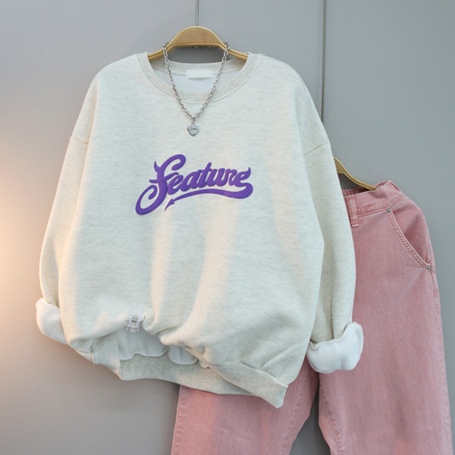 달콩 여성 겨울티 도톰 피트발포나염맨투맨(기모)