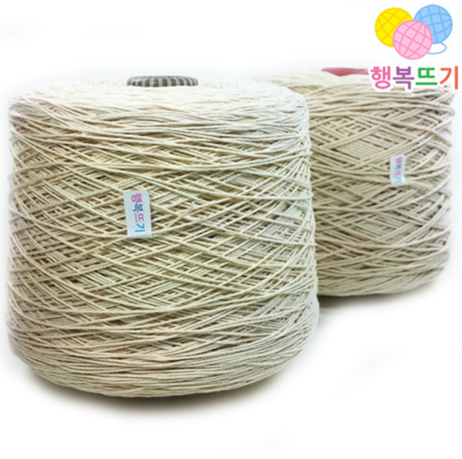 행복뜨기 순면콘사 1kg 왕콘사 면100% 굵은 면사 가방실 면실 모자실 소품실 코바늘실 털실 차시트 뜨개질실 발메트 카페트, 18합, 1개