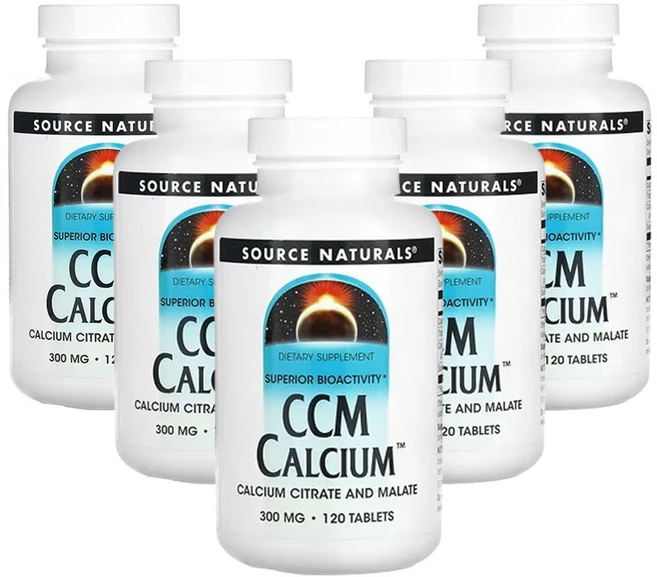 소스네츄럴스 CCM 칼슘 300mg 120 정, 120정, 5개 - 쿠팡