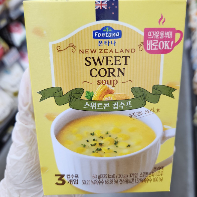 폰타나 뉴질랜드 스위트콘 컵수프, 20g, 3개