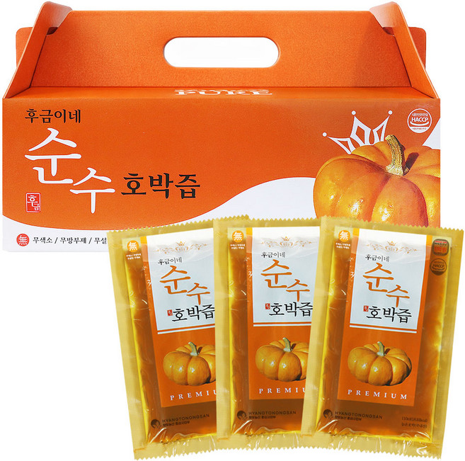 후금이네 순수 호박 100% 늙은 호박즙, 30개, 110ml