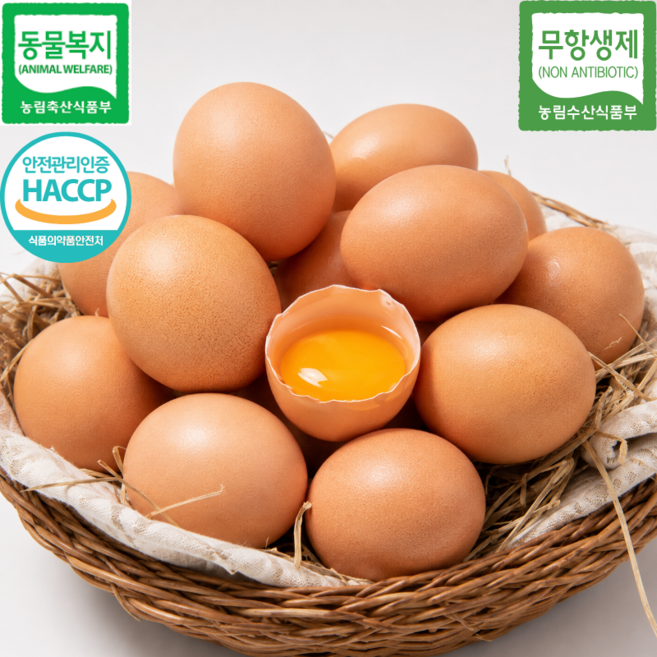 부자밥상 동물복지 유정란 무항생제 HACCP 계란 난각2번, 1개, 20구