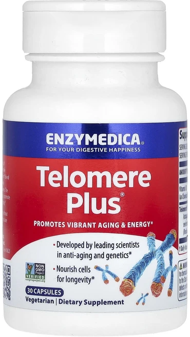 엔자이메디카 Telomere Plus 캡슐 30정, 6병 - 쿠팡