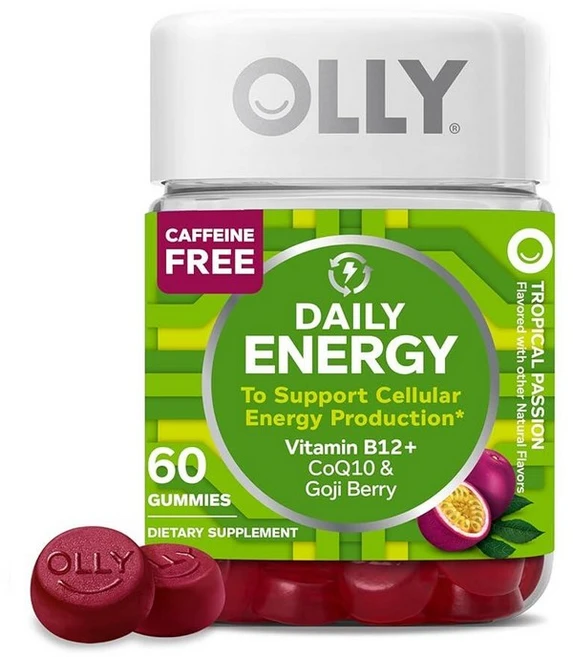 OLLY 데일리 에너지 구미 60개입 트로피컬맛, 1개, 60정 - 쿠팡