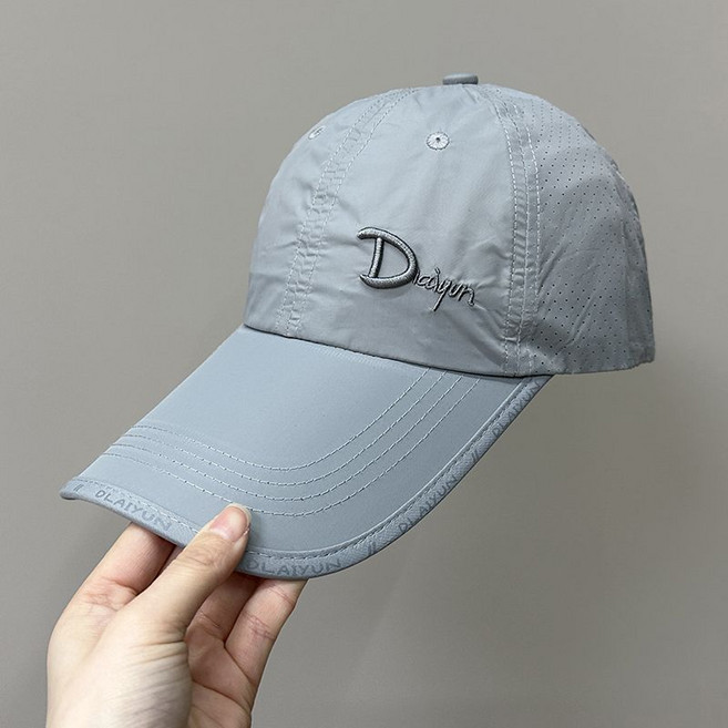 빈티지 여름 남녀공용 야구모자 롱챙 깊은 자외선 차단 볼캡 얼굴 작아 보이는 탄탄한 볼캡 ZZQ