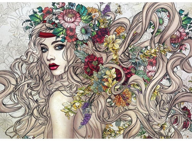 Anatolian 퍼즐 - 플라워 파워 1500피스 직소 퍼즐 #4549, Anatolian 퍼즐 - 플라워 파워, 1500피스, Flower Power