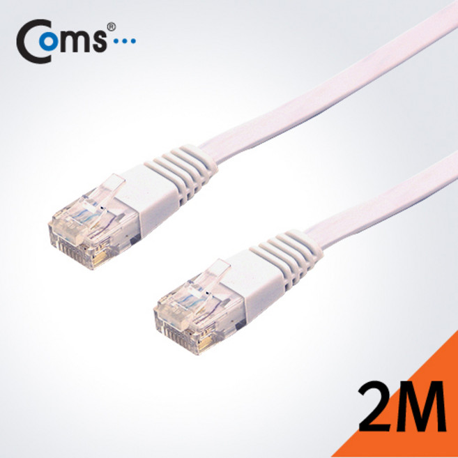 평면 CAT.6 다이렉트 랜 케이블 LAN cable 2M 인터넷 연결 선 라인 Direct BC364 RJ45 PC 컴퓨터 네트워크 허브 공유기 와이파이 공유, 1개