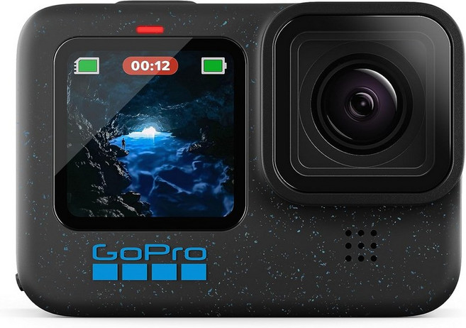 GoPro HERO12 블랙 - 5.3K60 울트라 HD 비디오 27MP 사진 HDR 11.9인치 이미지 센서 라이브 스트리밍 웹캠 안정화 기능을 갖춘 방수 액션 카메라