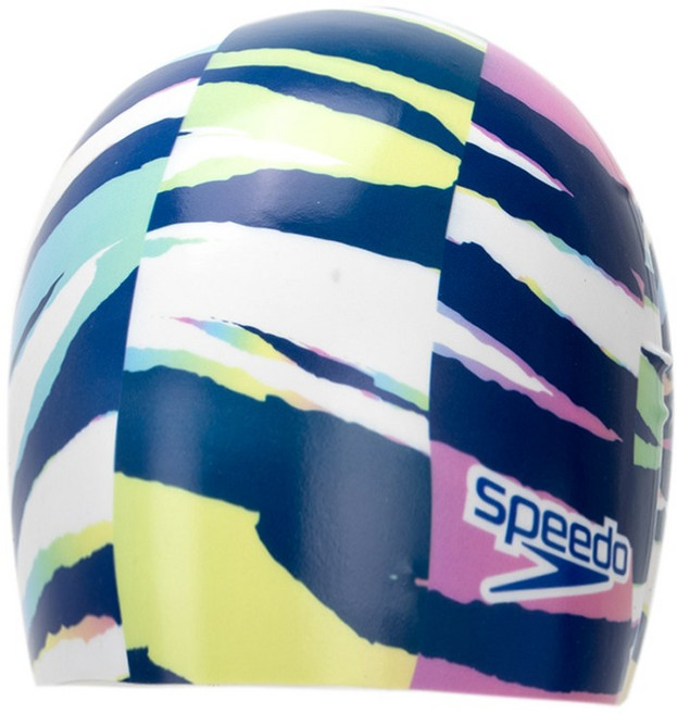 스피도 남녀공용 디지털 프린트 캡 트레이닝 수모 8-13524A307, 1개, 화이트 + 블루