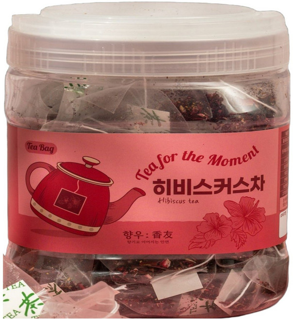 향우 선명하고 진한 히비스커스차 - 친환경 PLA 삼각티백, 1개, 100개입, 1g
