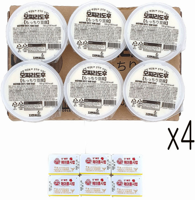 새마원 모찌리도후 780g(130g 6개입) (메이플시럽6개증정) 일본 두부 푸딩 디저트, 780g, 4개