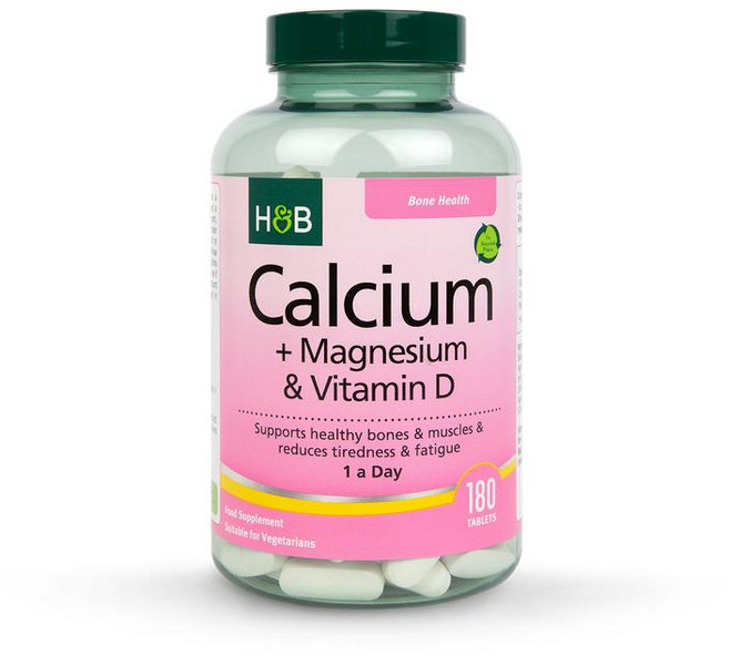 H&B Calcium Magnesium Vitamin D 홀랜드앤바렛 칼슘 마그네슘 비타민 D, 5개, 180정