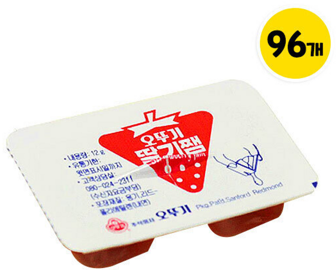 오뚜기 일회용 디스펜팩 딸기쨈, 1개, 12g