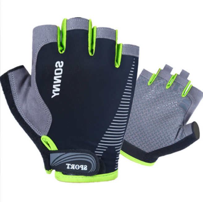 락모터스 자전거 반장갑 로드 MTB 장갑 충격흡수 스포츠 등산 오토바이 여름장갑 라이딩 킥보드, 형광, 1세트