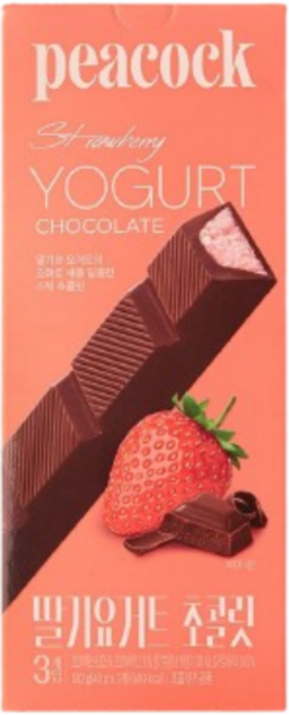 피코크 딸기요거트 초콜릿, 2개, 120g
