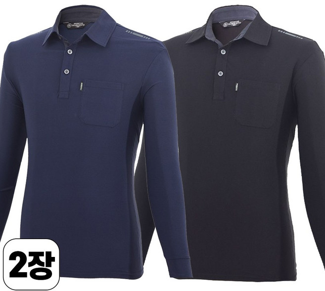 워킹맨 아울렛 1+1 가을 겨울용 기모 안감 데일리 카라 긴팔티셔츠 작업복 일상복 근무복 아웃도어 티셔츠 AF216
