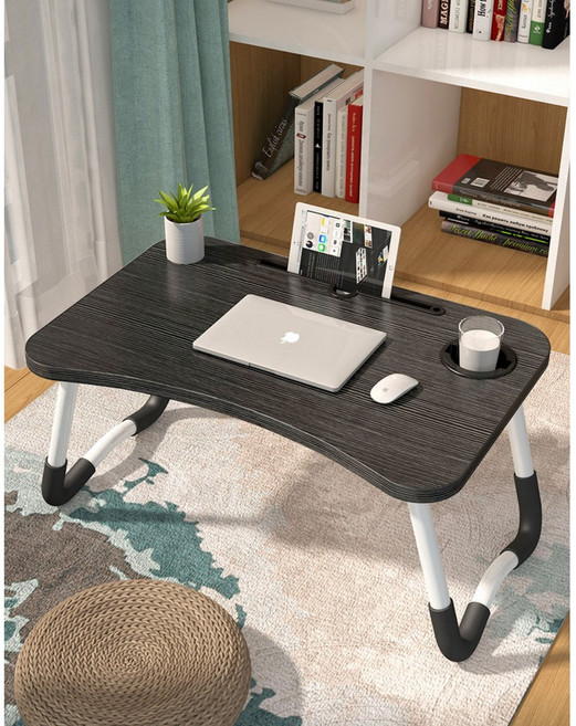 간이 베드 트레이 침대 폴딩 책상 접이식 탁자 테이블, 우드