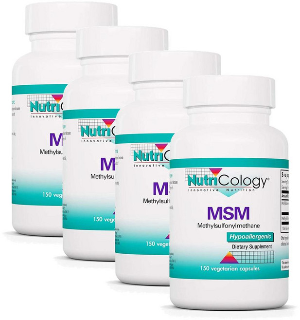 뉴트리콜로지 MSM 500mg 식이유황 Nutricology, 4개, 150정